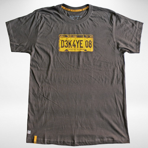 camiseta PLAK gris